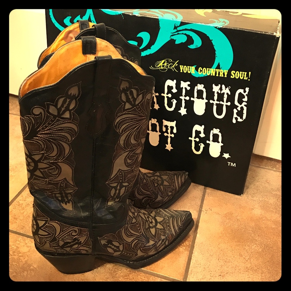 COPY - Bodacious Boot CO. Goat Skin Cowboy Boots …